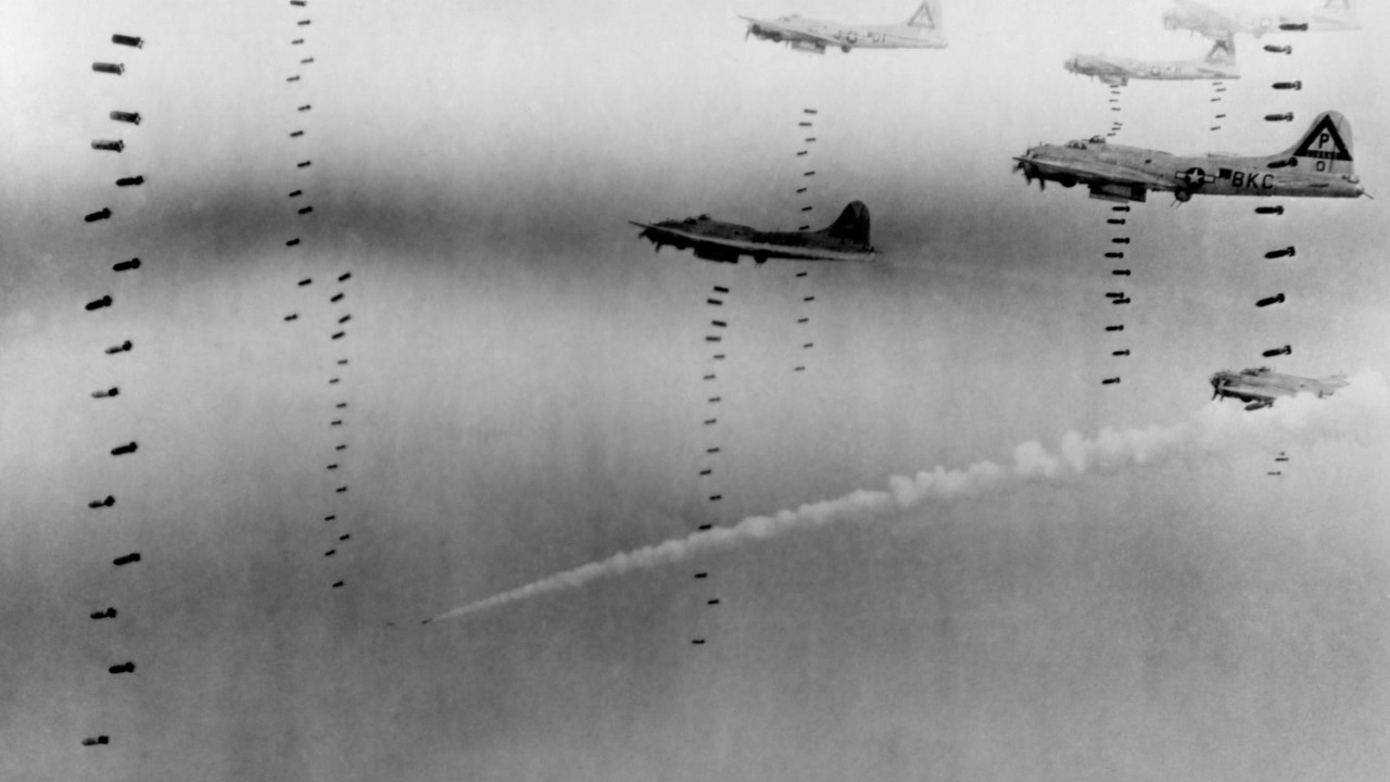 fighter planes bombing