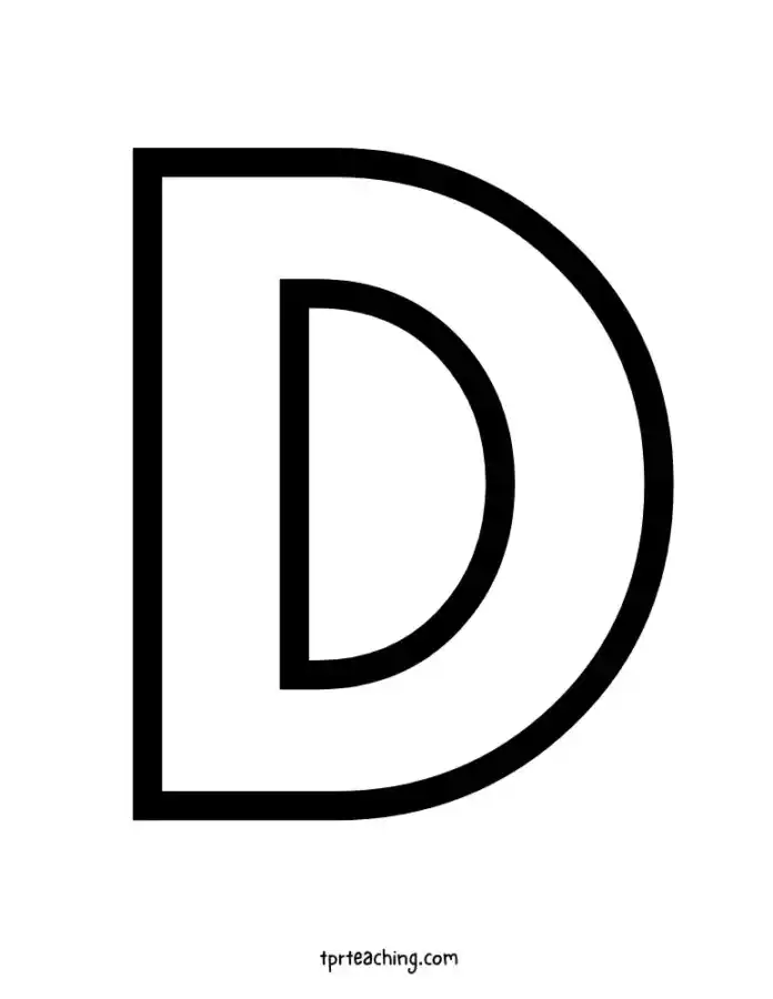 Big letter D outline