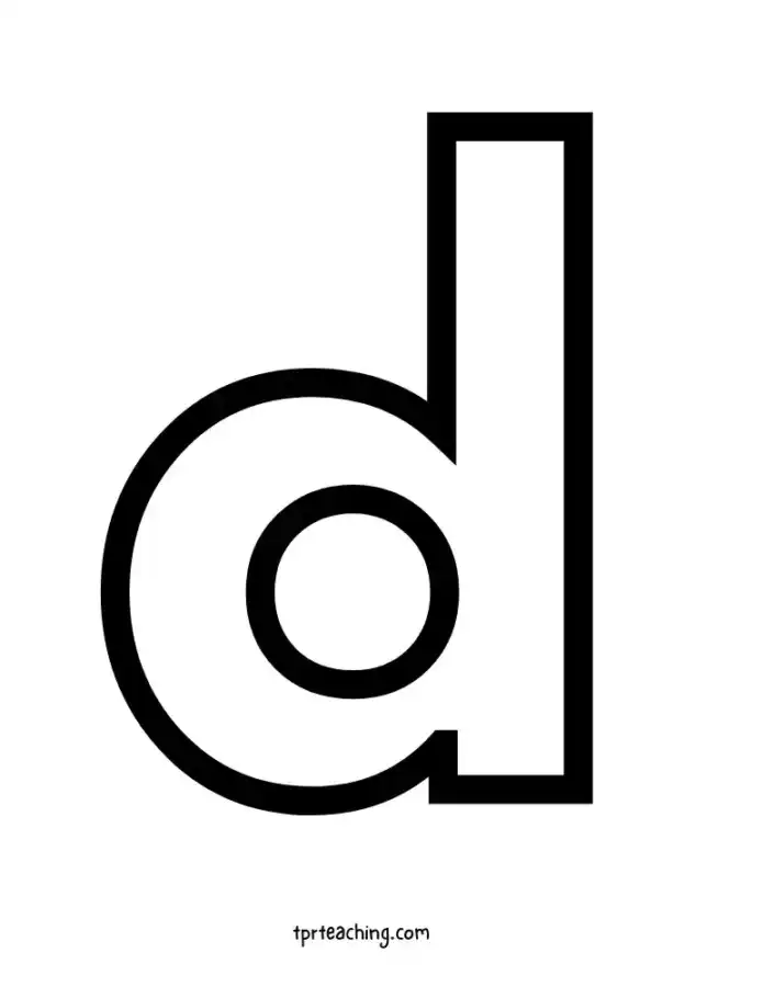 Small letter D outline