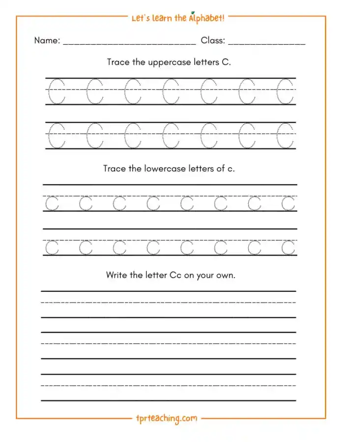 Trace the letter C
