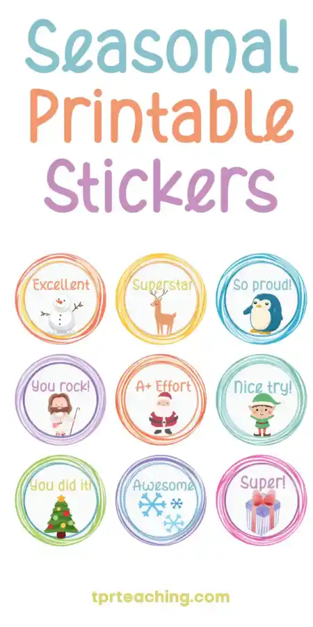 christmas printable stickers