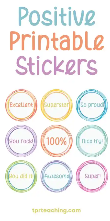 encouragement stickers for kids