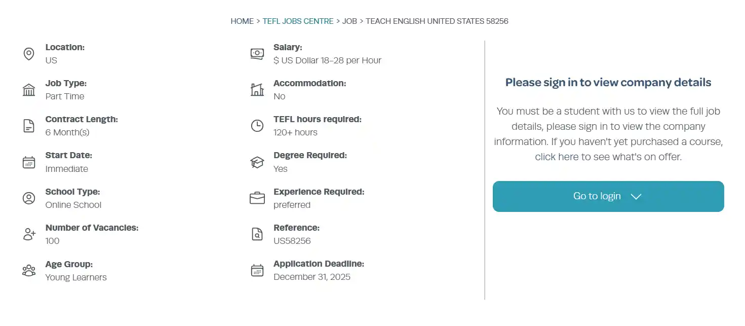 teach english online ad